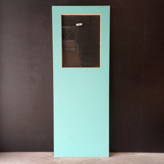 External Timber Door - 2340h x 870w Hollow Core w/ 1 X Clear Glass  (XF3) *Factory 2nd* 30643