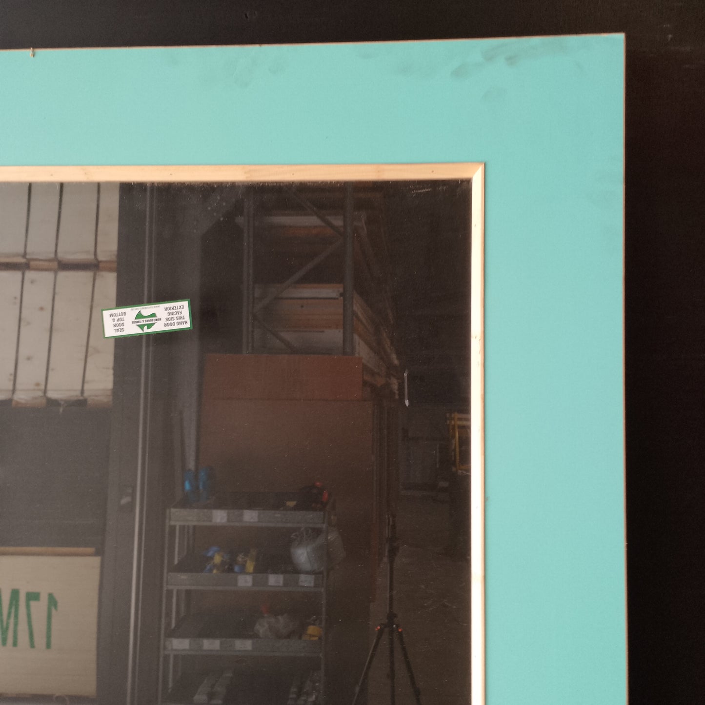 External Timber Door - 2340h x 870w Hollow Core w/ 1 X Clear Glass  (XF3) *Factory 2nd* 30643