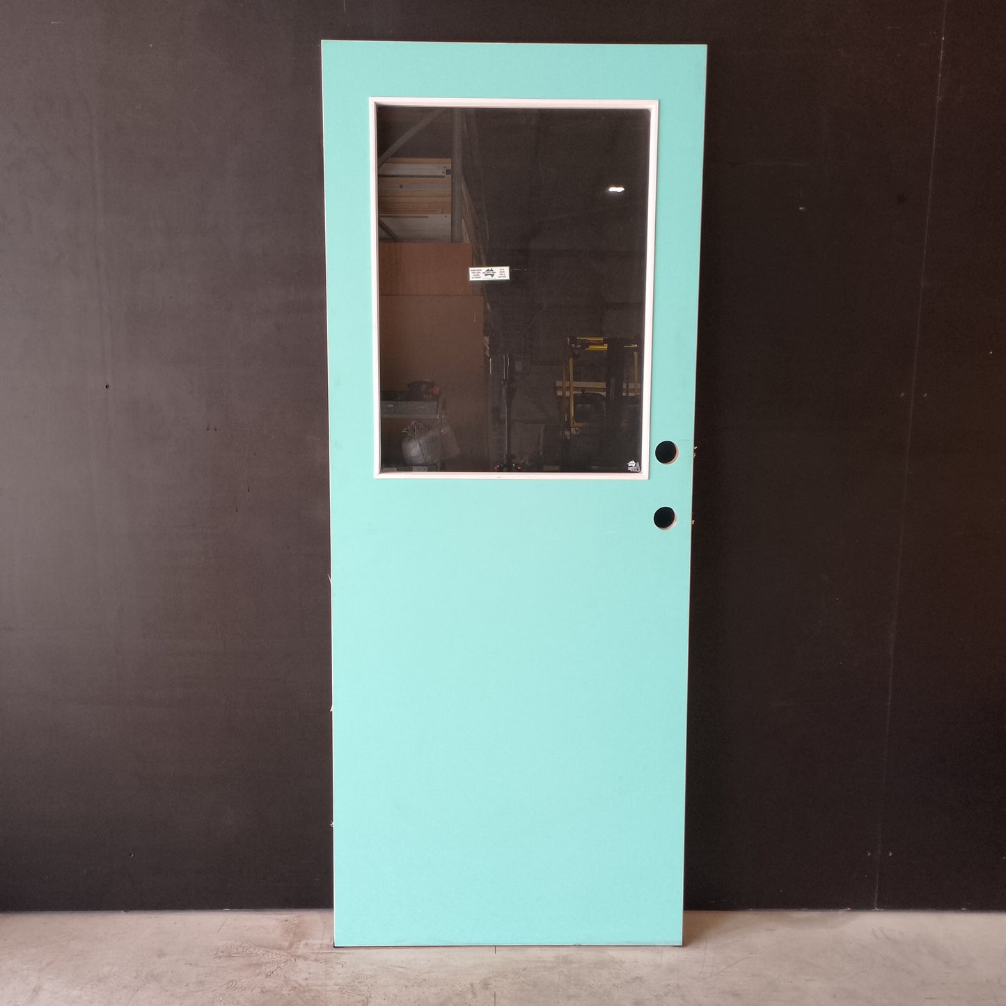 External Timber Door - 2040h x 820w Hollow Core w/ 1 X Clear Glass  (XF3) *Factory 2nd* 30644