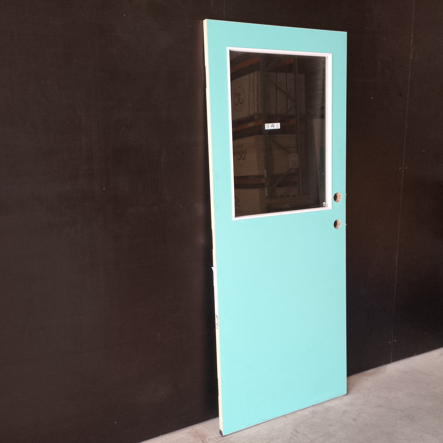 External Timber Door - 2040h x 820w Hollow Core w/ 1 X Clear Glass  (XF3) *Factory 2nd* 30644