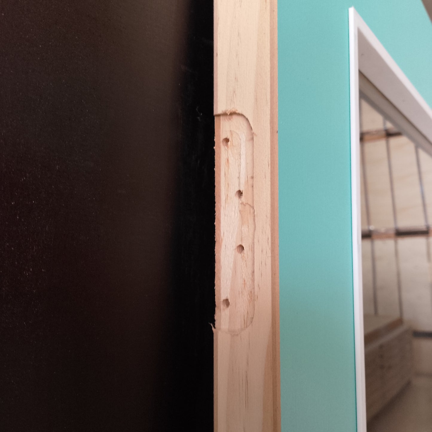 External Timber Door - 2040h x 820w Hollow Core w/ 1 X Clear Glass  (XF3) *Factory 2nd* 30644