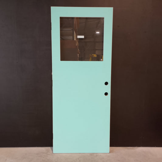 External Timber Door - 2040h x 870w Hollow Core w/ 1 X Clear Glass (XF3) *Factory 2nd* 30646