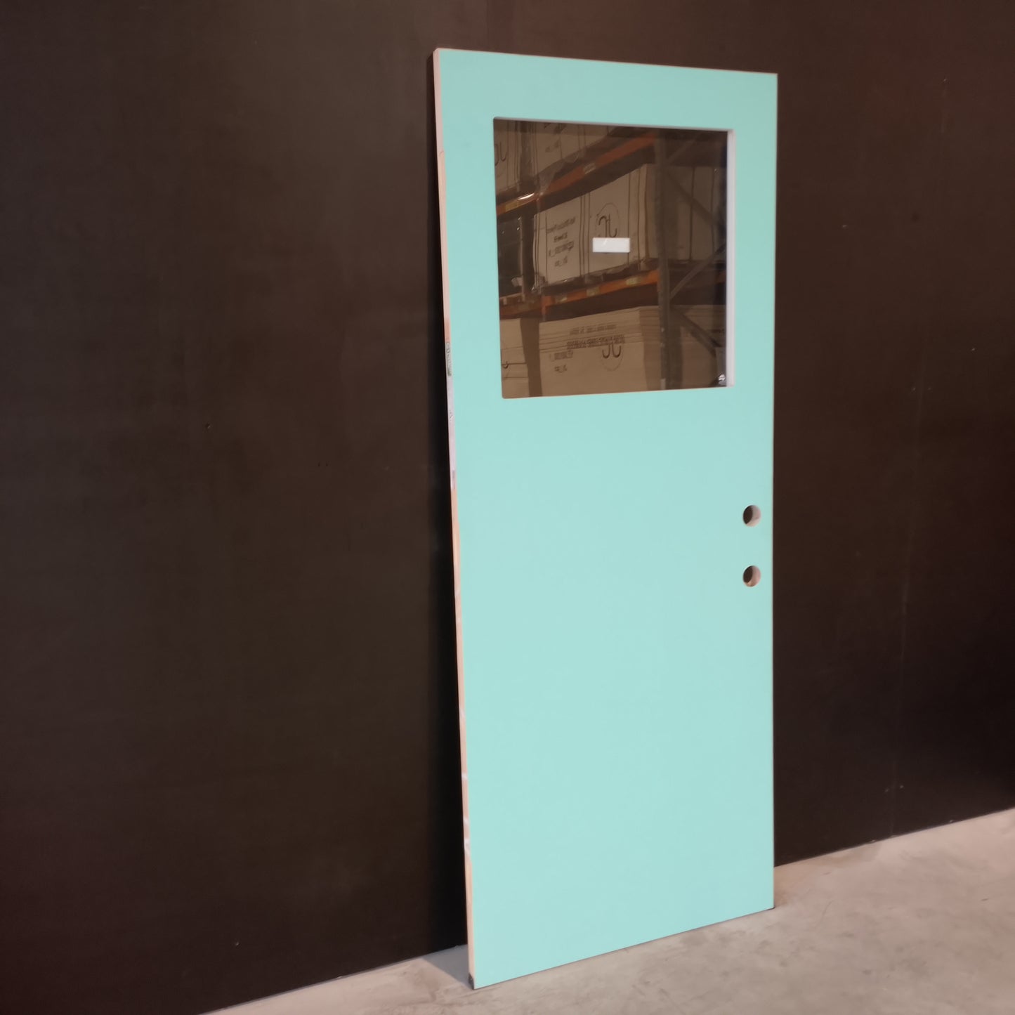 External Timber Door - 2040h x 870w Hollow Core w/ 1 X Clear Glass  (XF3) *Factory 2nd* 30646