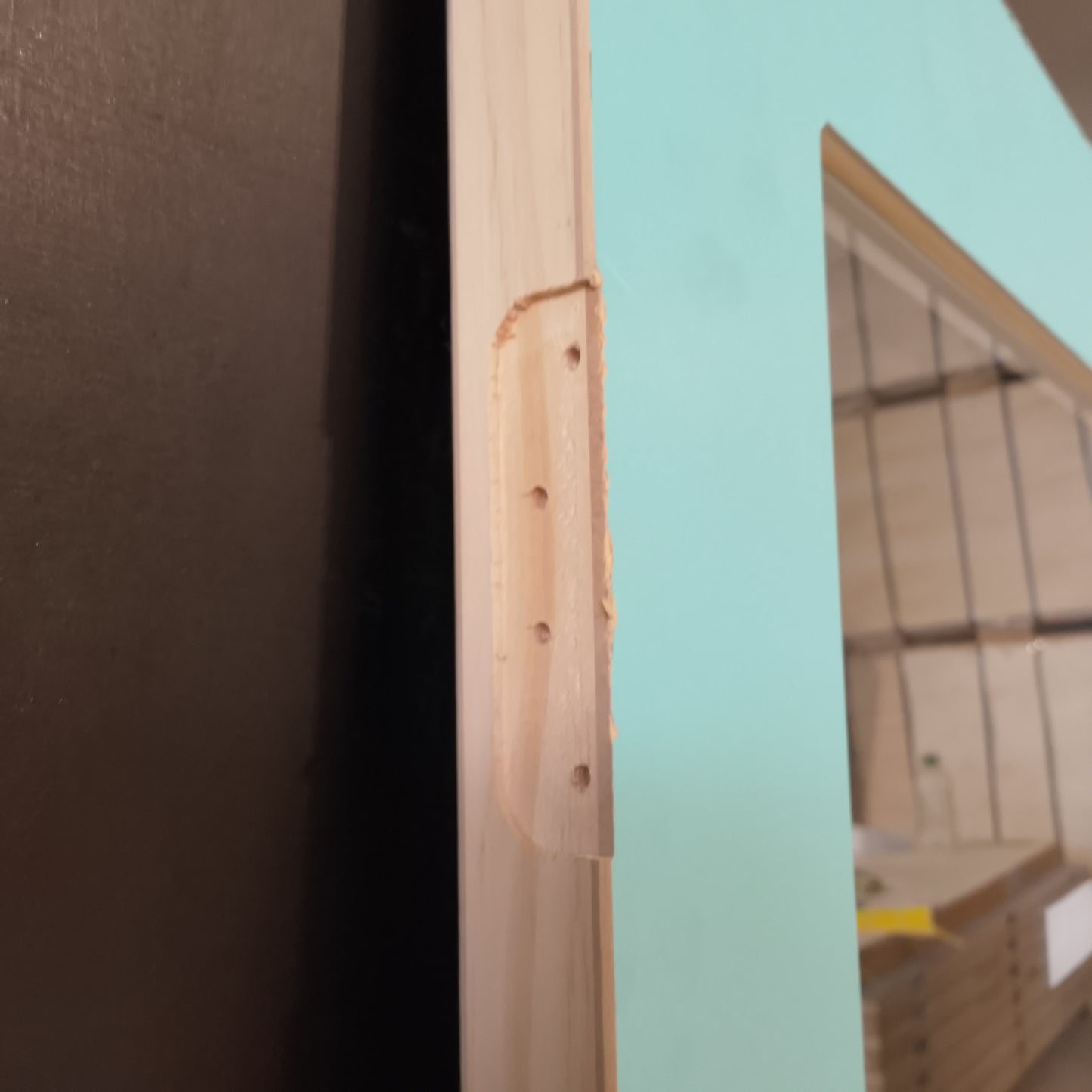 External Timber Door - 2040h x 870w Hollow Core w/ 1 X Clear Glass  (XF3) *Factory 2nd* 30646