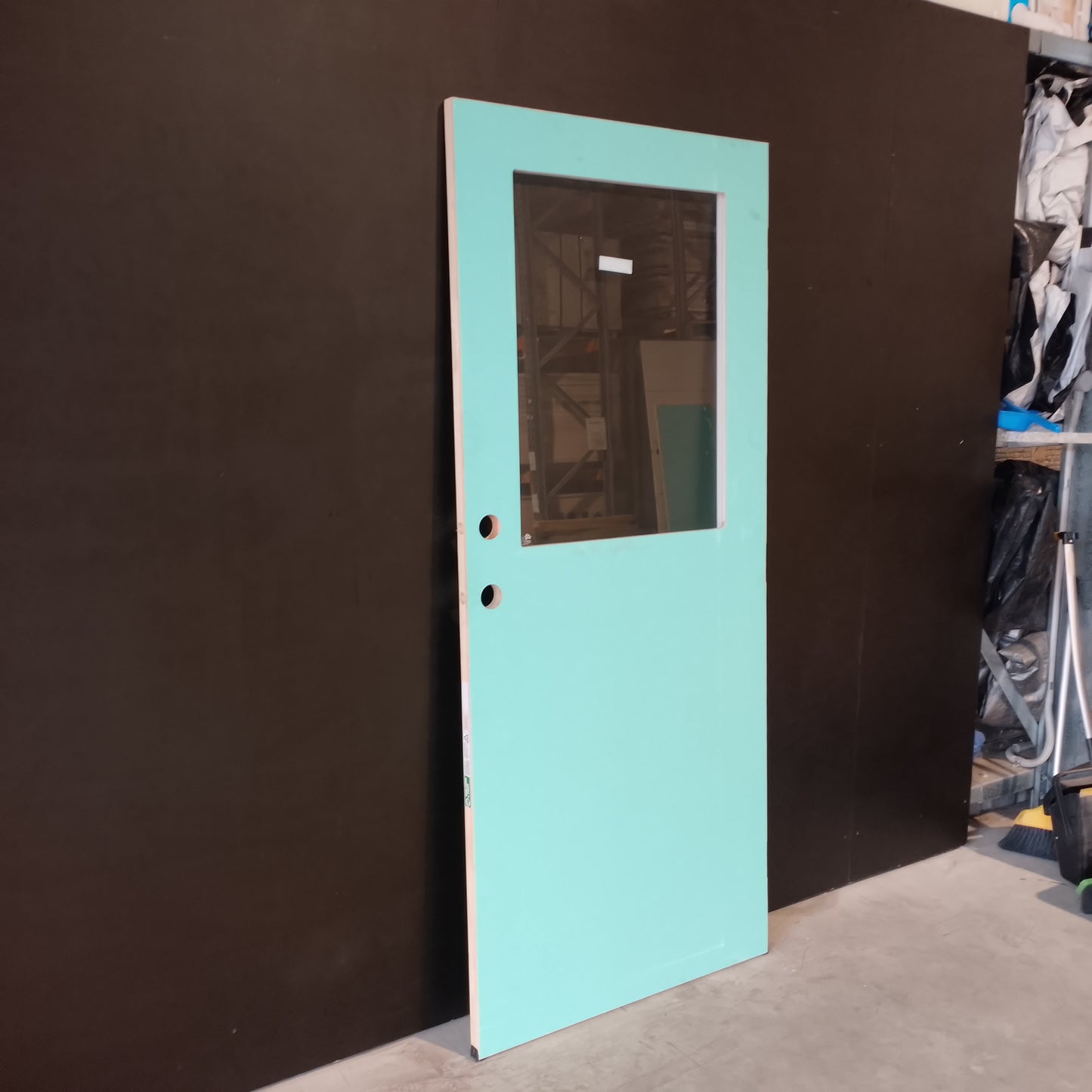 External Timber Door - 2040h x 820w Hollow Core w/ 1 X Clear Glass  (XF3) *Factory 2nd* 30647