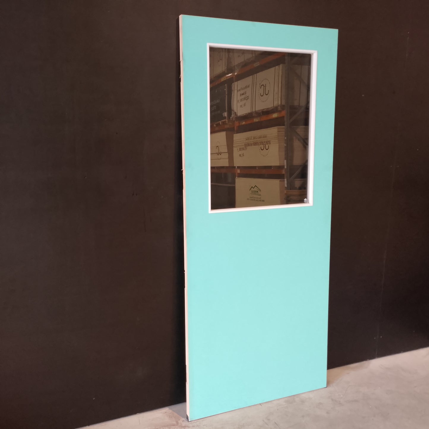 External Timber Door - 2040h x 870w Hollow Core w/ 1 X Clear Glass  (XF3) *Factory 2nd* 30648