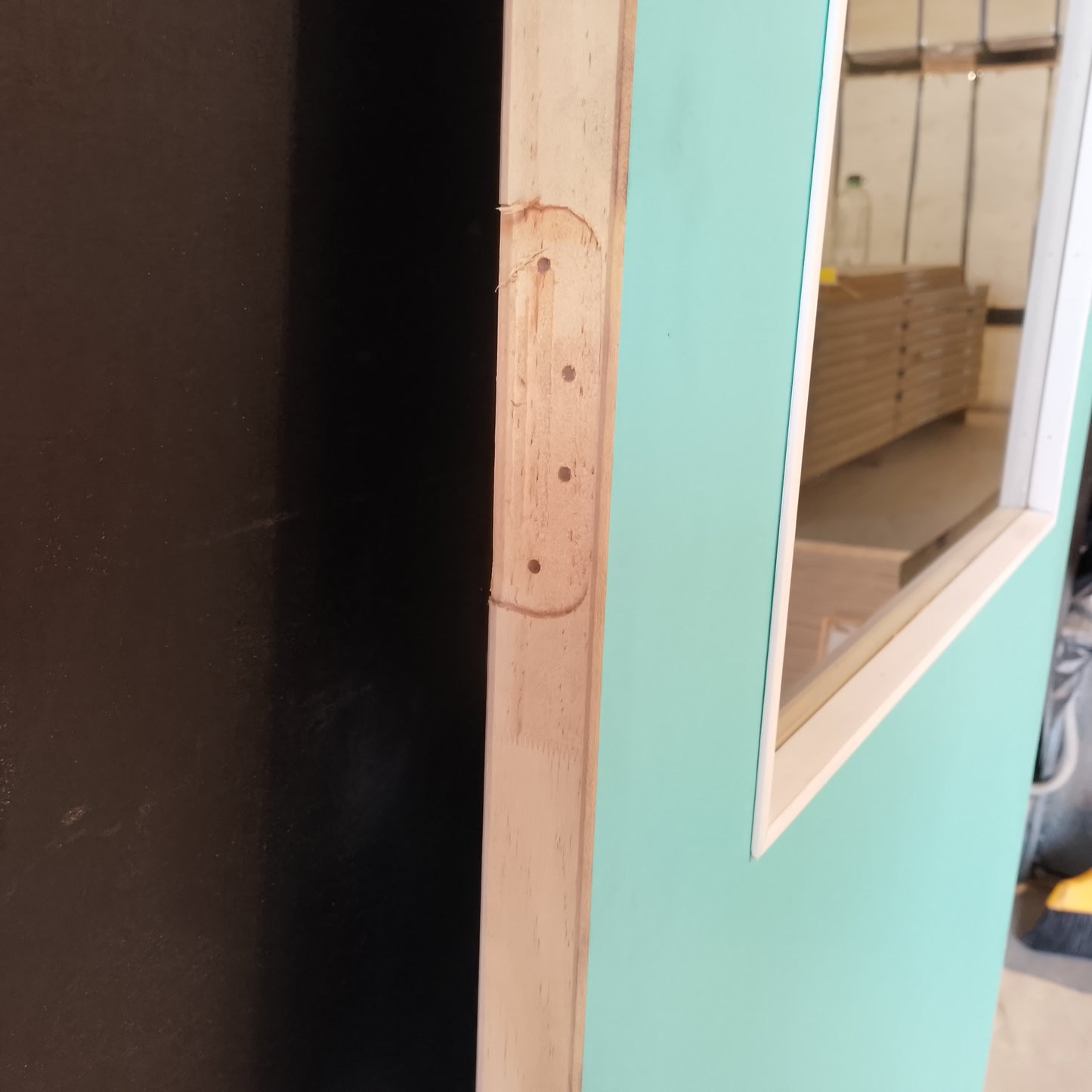 External Timber Door - 2040h x 870w Hollow Core w/ 1 X Clear Glass  (XF3) *Factory 2nd* 30648