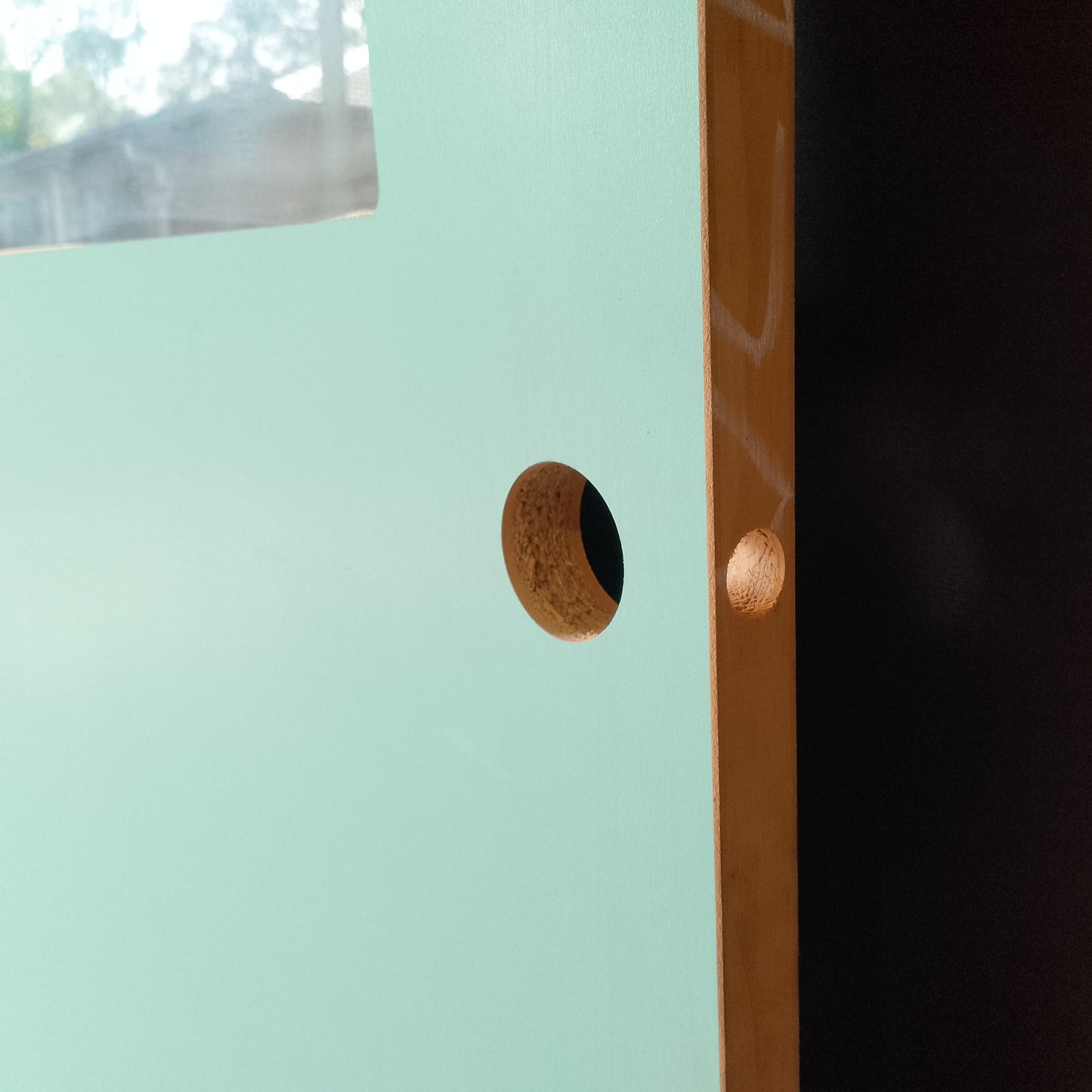 External Timber Door - 2040h x 870w Hollow Core w/ 1 X Clear Glass  (XF3) *Factory 2nd* 30656