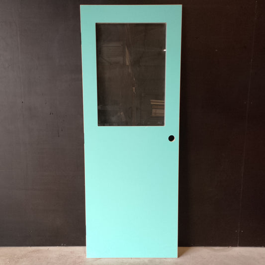 External Timber Door - 2040h x770w Hollow Core w/ 1 X Clear Glass  (XF3) *Factory 2nd* 30657