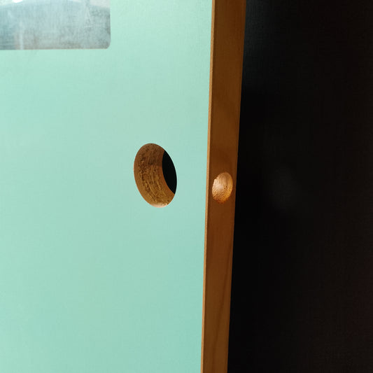 External Timber Door - 2040h x770w Hollow Core w/ 1 X Clear Glass  (XF3) *Factory 2nd* 30657