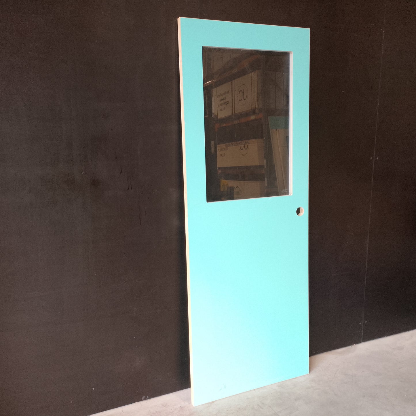 External Timber Door - 2040h x770w Hollow Core w/ 1 X Clear Glass  (XF3) *Factory 2nd* 30657