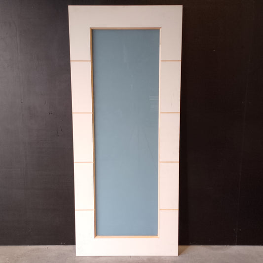 Internal Timber Door - 2040h x 870w Solid Core w/ 1 X Obscure Glass  (HLR210) *Factory 2nd* 30658