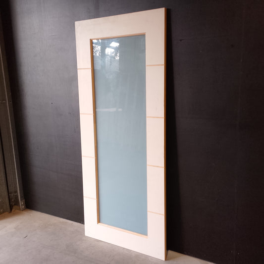 Internal Timber Door - 2040h x 870w Solid Core w/ 1 X Obscure Glass (HLR210) *Factory 2nd* 30658