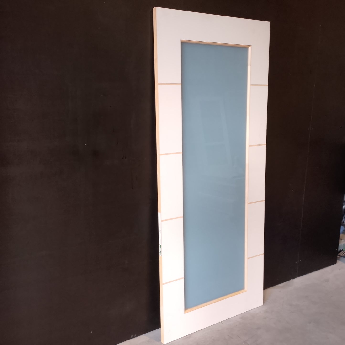Internal Timber Door - 2040h x 870w Solid Core w/ 1 X Obscure Glass  (HLR210) *Factory 2nd* 30658