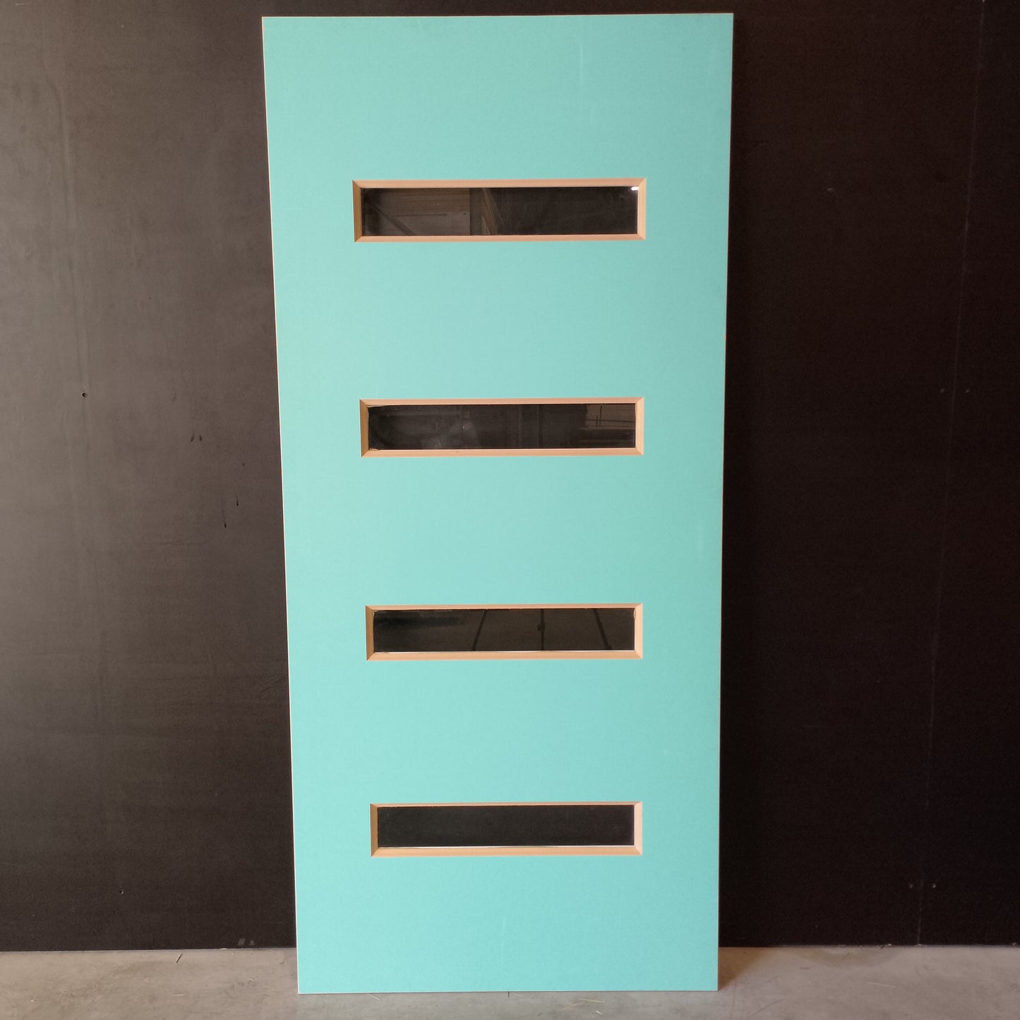 External Timber Door - 2040h x 920w Solid Core w/ 4 X Clear Glass  (XN5) *Factory 2nd* 30659