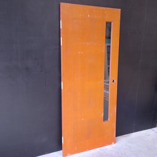 External Timber Door - 2035-2040h x 870w Solid Core w/ 1 X Clear Glass  (XN1) *Factory 2nd* 30660