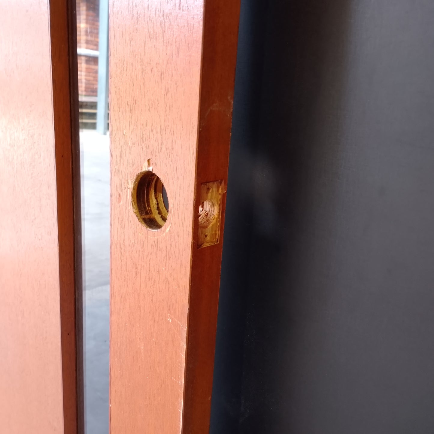 External Timber Door - 2035-2040h x 870w Solid Core w/ 1 X Clear Glass  (XN1) *Factory 2nd* 30660