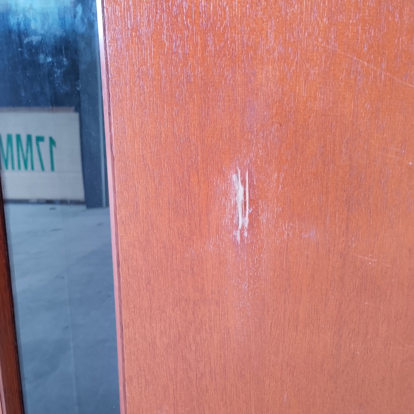 External Timber Door - 2035-2040h x 870w Solid Core w/ 1 X Clear Glass  (XN1) *Factory 2nd* 30660