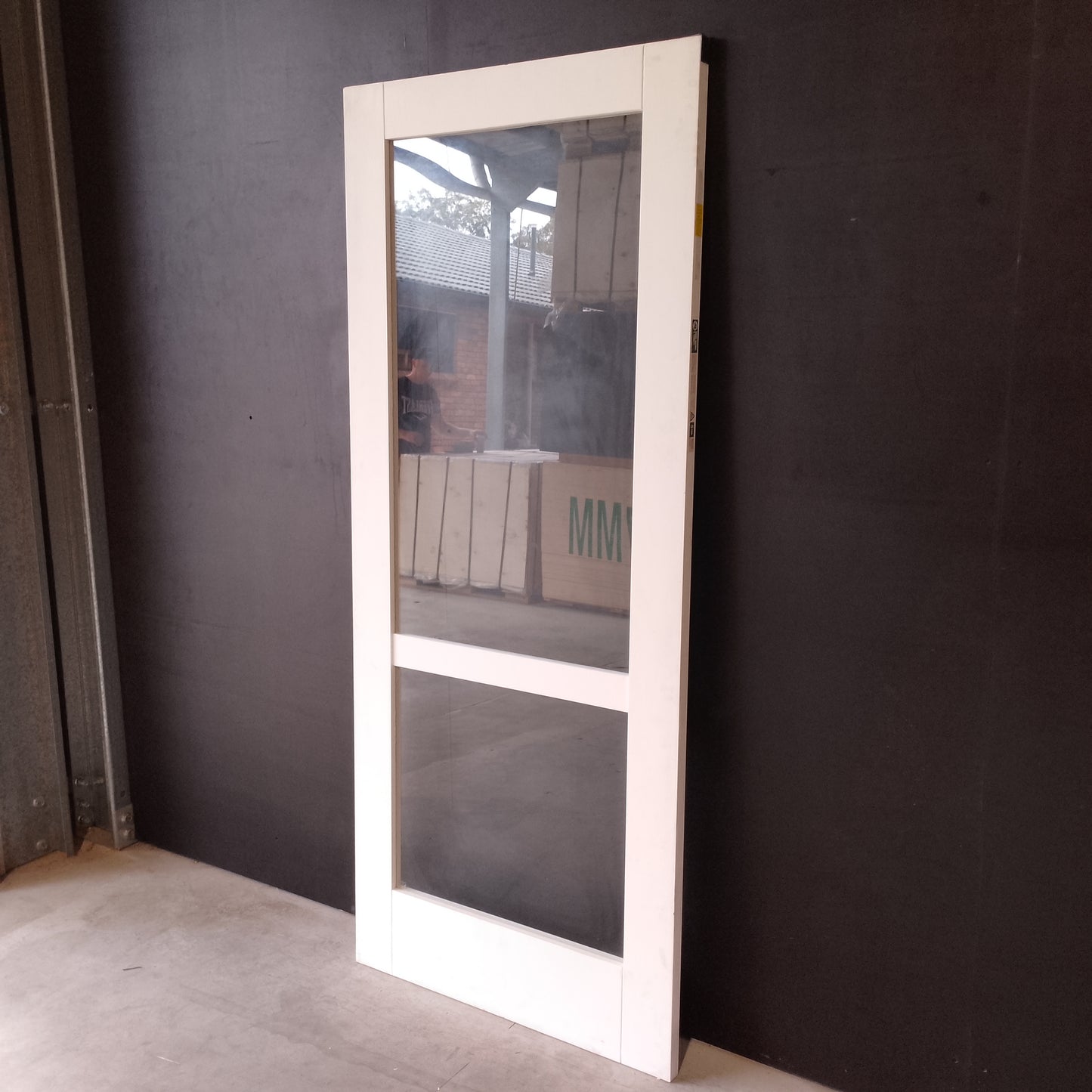 Internal Timber Door - 2040h x 870w Semi-Solid Core w/ 1 X Clear Glass  (HAM2) *Factory 2nd* 30661