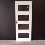 External Timber Door - 2040h x 820w Solid Core w/ 4 X Clear Glass  (XS24) *Factory 2nd* 30665