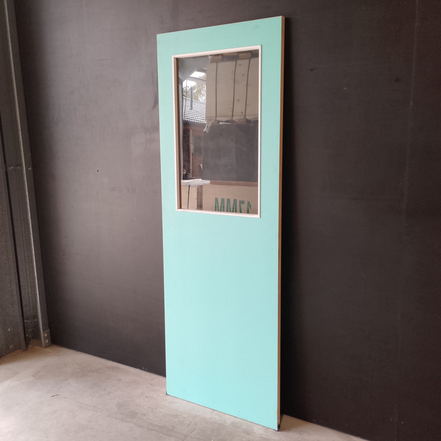 External Timber Door - 2040h x 720w Hollow Core w/1 X Clear Glass  (XF3) *Factory 2nd* 30666