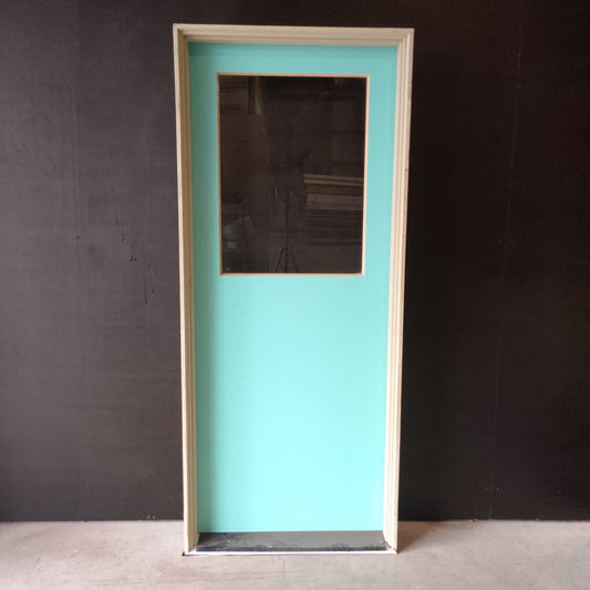 Timber Entry Door - Pre-Hung in a 2103h x 887w Frame w/ 1 x Clear Glass *Factory 2nd* 30667