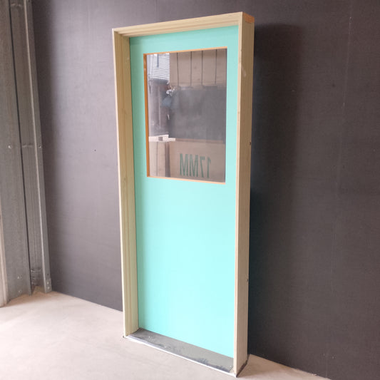 Timber Entry Door - Pre-Hung in a 2103h x 887w Frame w/ 1 x Clear Glass *Factory 2nd* 30667
