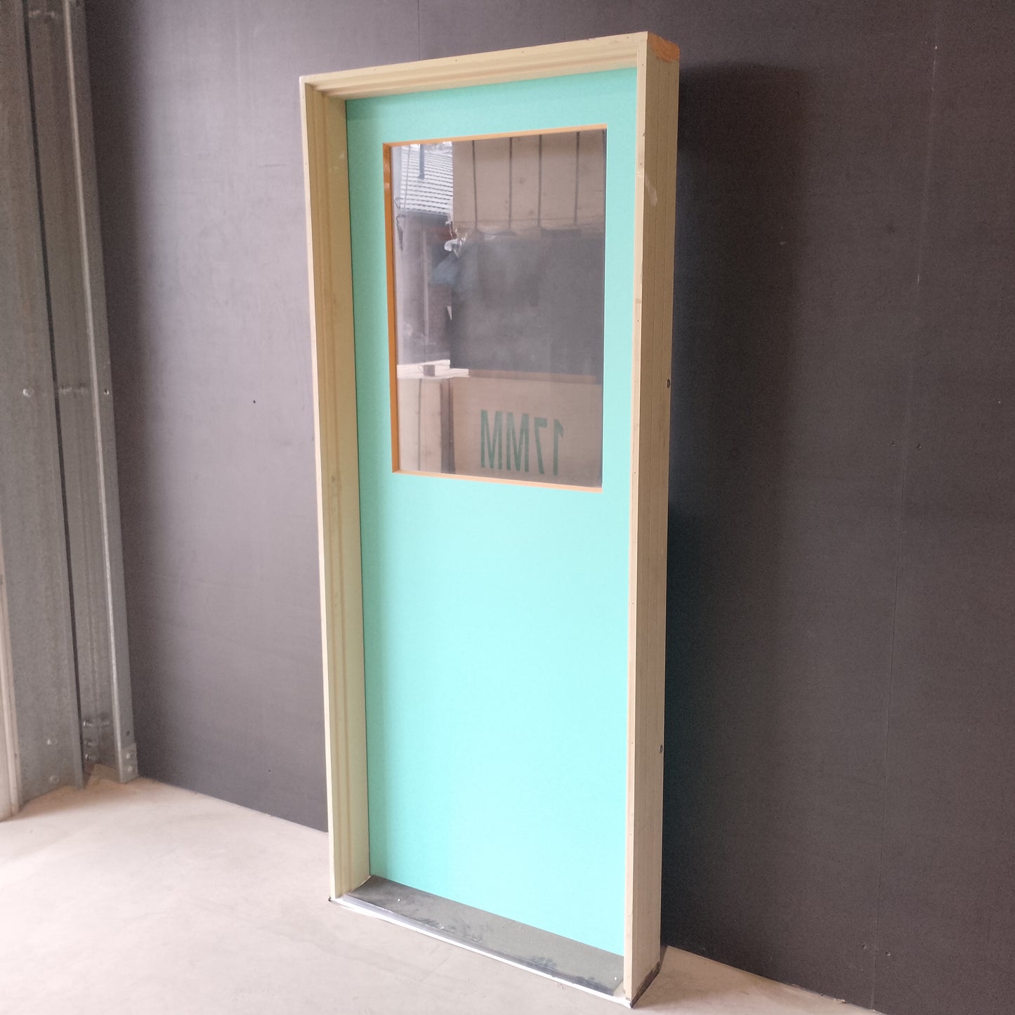 Timber Entry Door - Pre-Hung in a 2103h x 887w Frame w/ 1 x Clear Glass *Factory 2nd* 30667