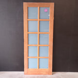External Timber Door - 2040h x 820w Solid Core w/ 10 Obscure Glass (INF40) *Factory 2nd* 30669