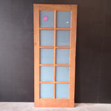 External Timber Door - 2040h x 820w Solid Core w/ 10 Obscure Glass (INF40) *Factory 2nd* 30670