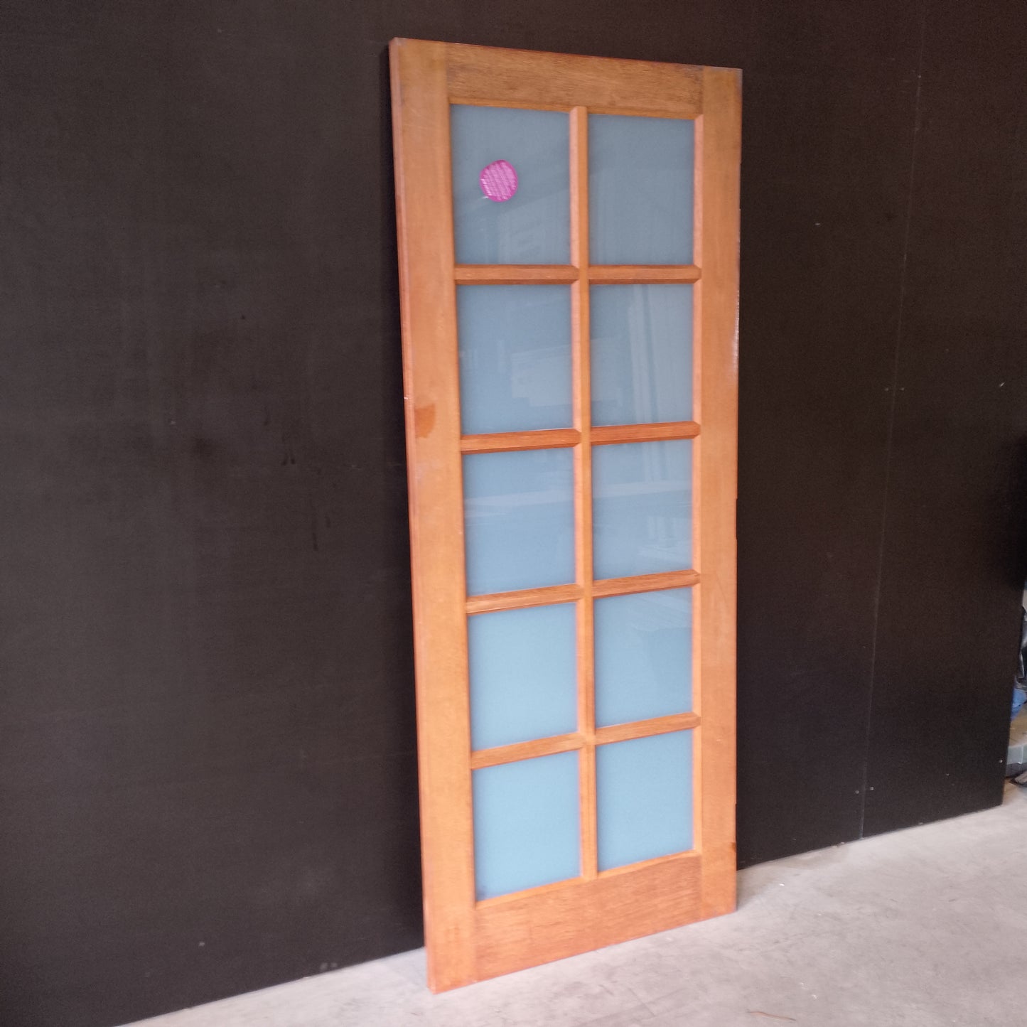 External Timber Door - 2040h x 820w Solid Core w/ 10 Obscure Glass (INF40) *Factory 2nd* 30670