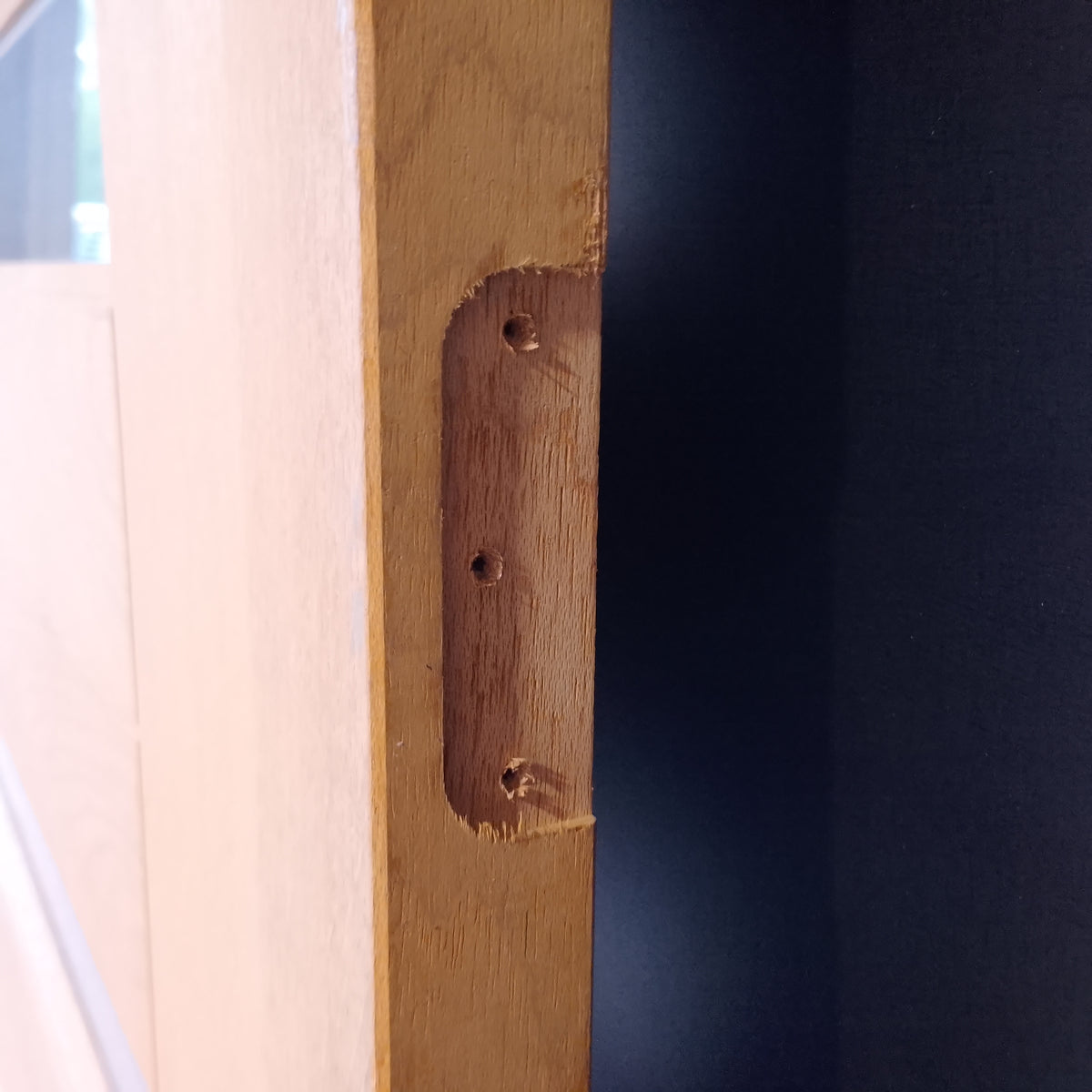 External Timber Door - 2040h x 1200w Solid Core w/ 5 X Obscure Glass  (AWO52G) *Factory 2nd* 30671