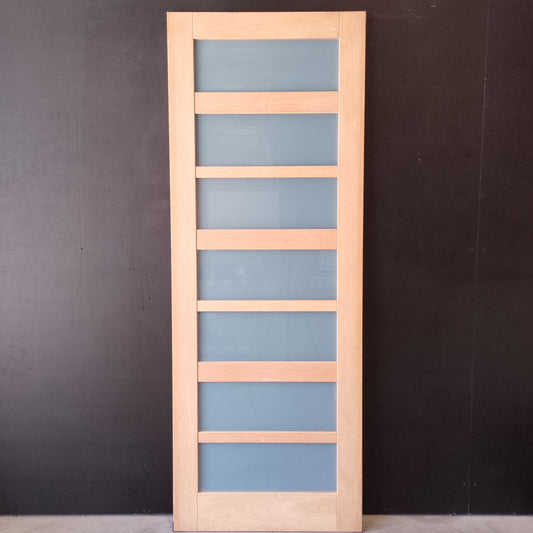 Internal Timber Door - 2340h x 870w Semi-solid Core w/ 7x Obs Glass (AMOD11GT) *Factory 2nd* 30683