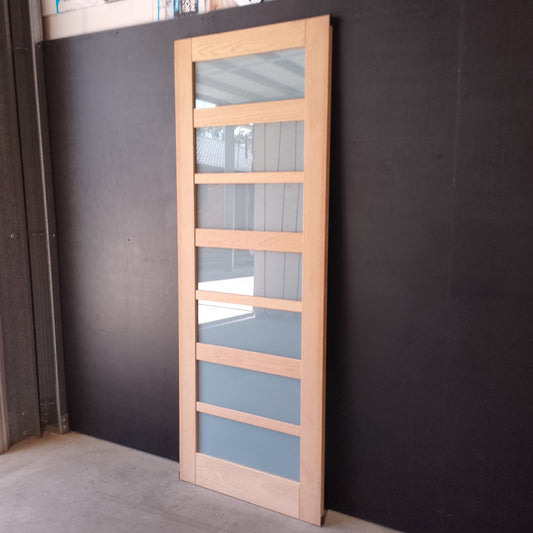 Internal Timber Door - 2340h x 870w Semi-solid Core w/ 7x Obs Glass (AMOD11GT) *Factory 2nd* 30683