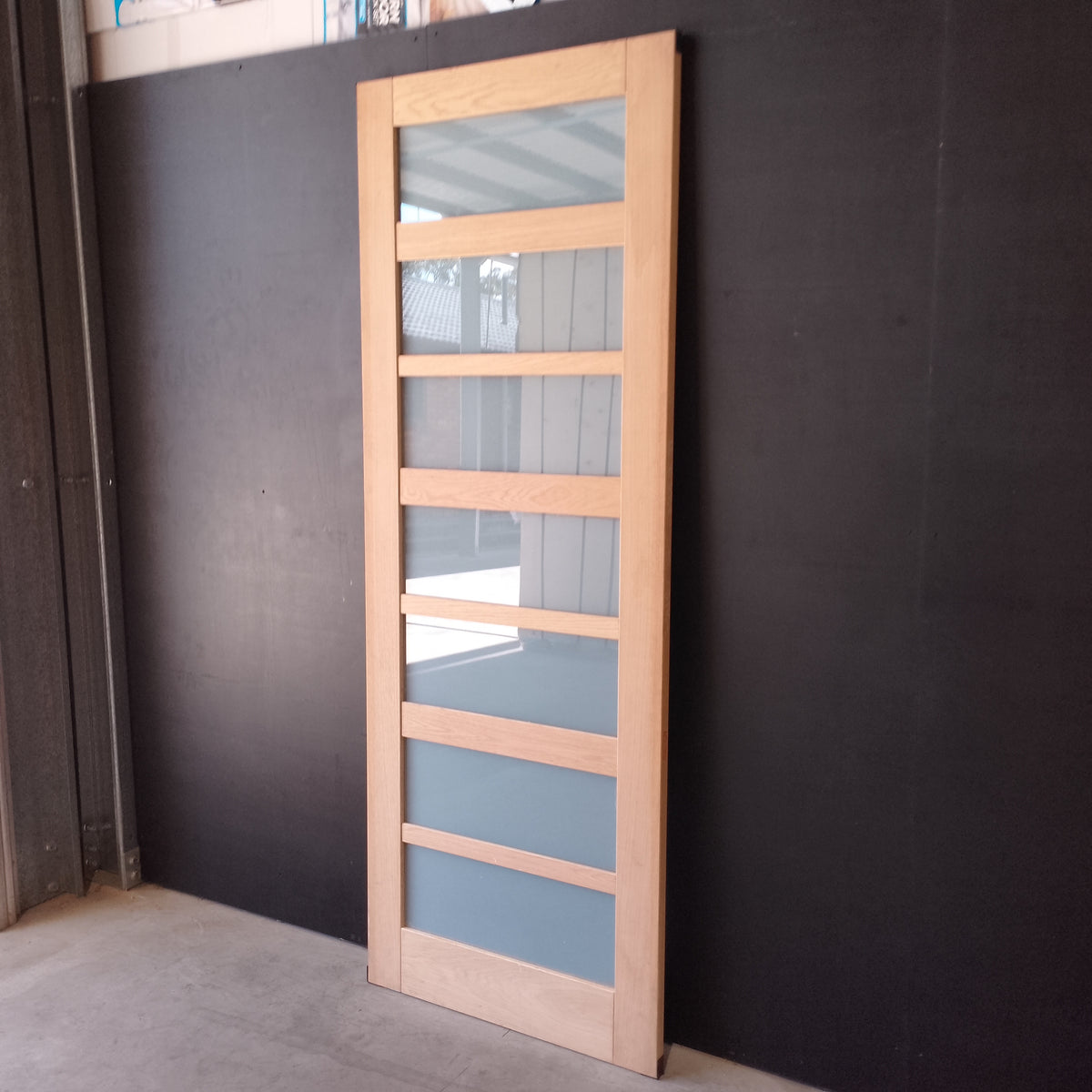 Internal Timber Door - 2340h x 870w Semi-solid Core w/ 7x Obs Glass (AMOD11GT) *Factory 2nd* 30683