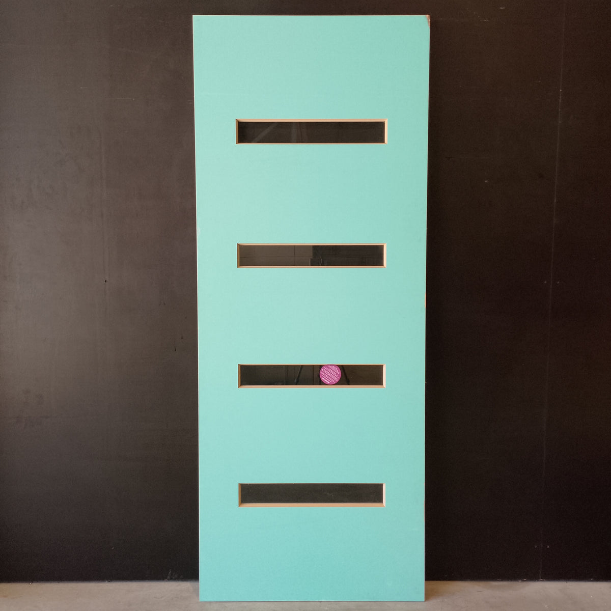 External Timber Door - 2340h x 920w Solid Core w/ 4 X Clear Glass (PMAD104) *Factory 2nd* 30685