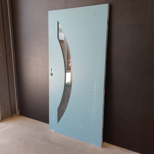 External Timber Door - 2040h x 1020w Solid Core w/ 1 X Clear Glass (PMAD111) *Factory 2nd* 30686
