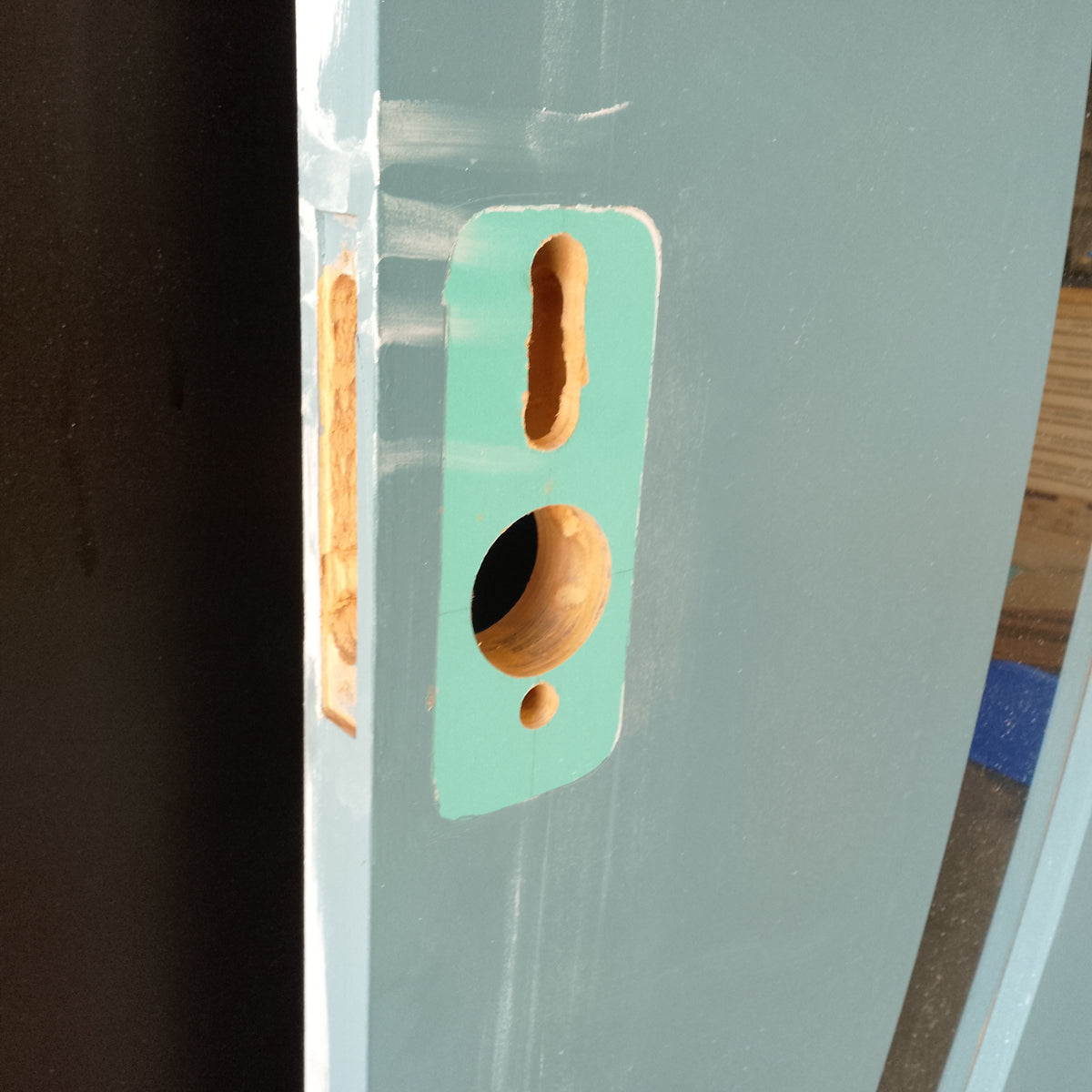 External Timber Door - 2040h x 1020w Solid Core w/ 1 X Clear Glass (PMAD111) *Factory 2nd* 30686