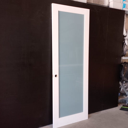 Internal Timber Door - 2340h x 820w Semi-solid Core w/ 1 X Obscure Glass (PMOD1GT) *Factory 2nd* 30689