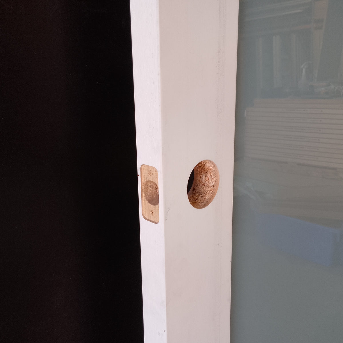 Internal Timber Door - 2340h x 820w Semi-solid Core w/ 1 X Obscure Glass (PMOD1GT) *Factory 2nd* 30689