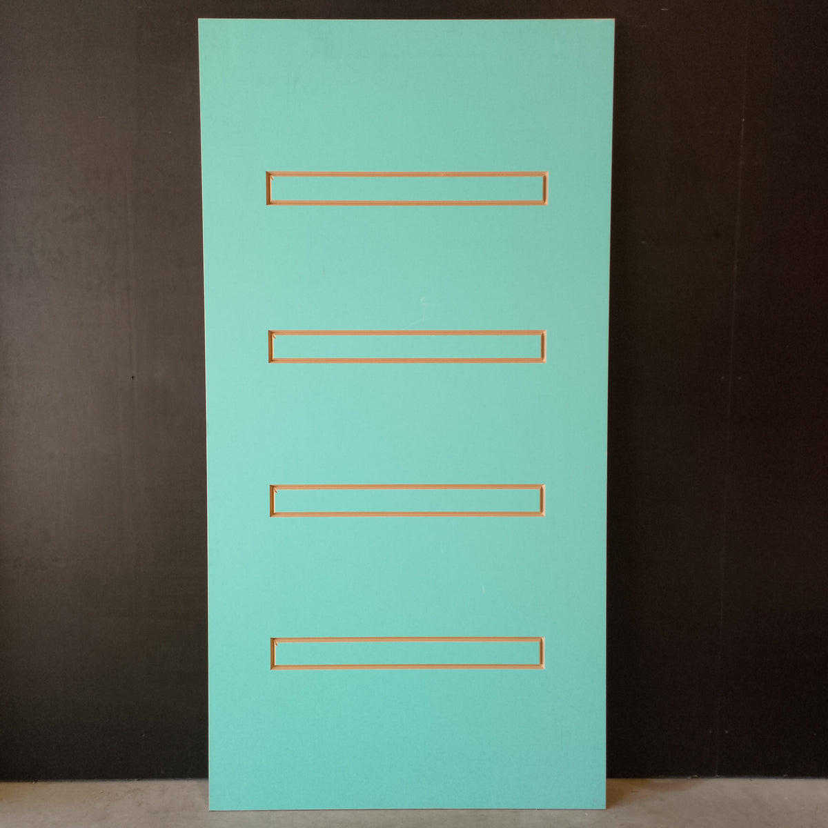 External Timber Door - 2340h x 1200w Solid Core w/ Routered Pattern (PURB104) *Factory 2nd* 30691