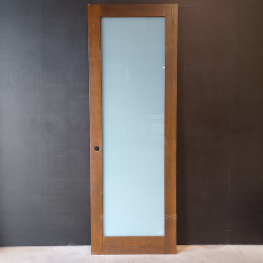 Internal Timber Door - 2340h x 820w Solid Core w/ 1 X Obscure Glass (AMOD1GT) *Factory 2nd* 30695