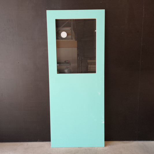 External Timber Door - 2040h x 820w Hollow Core w/ 1 X Clear Glass (No.7) *Factory 2nd* 30698