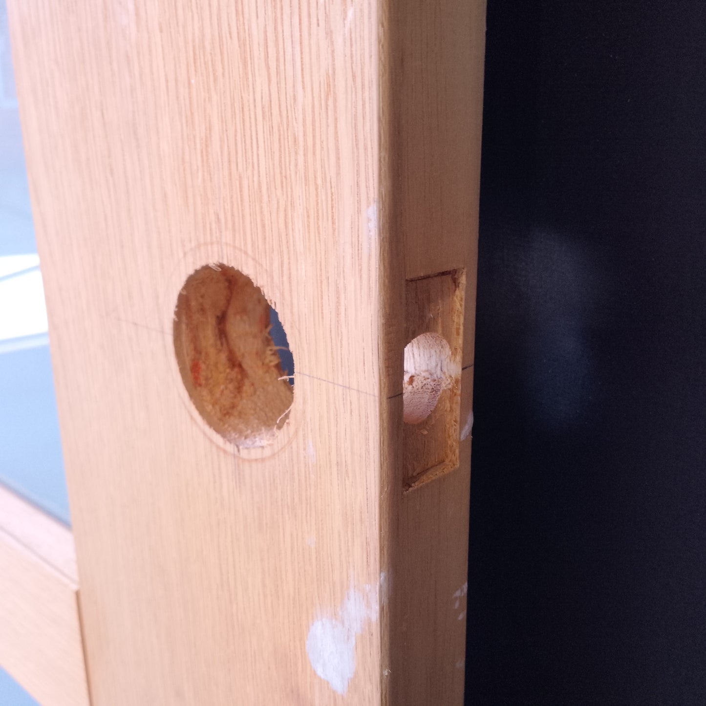 External Timber Door - 2040h x 1020w Solid Core w/ 5 X Obscure Glass (AWO5G) *Factory 2nd* 30701