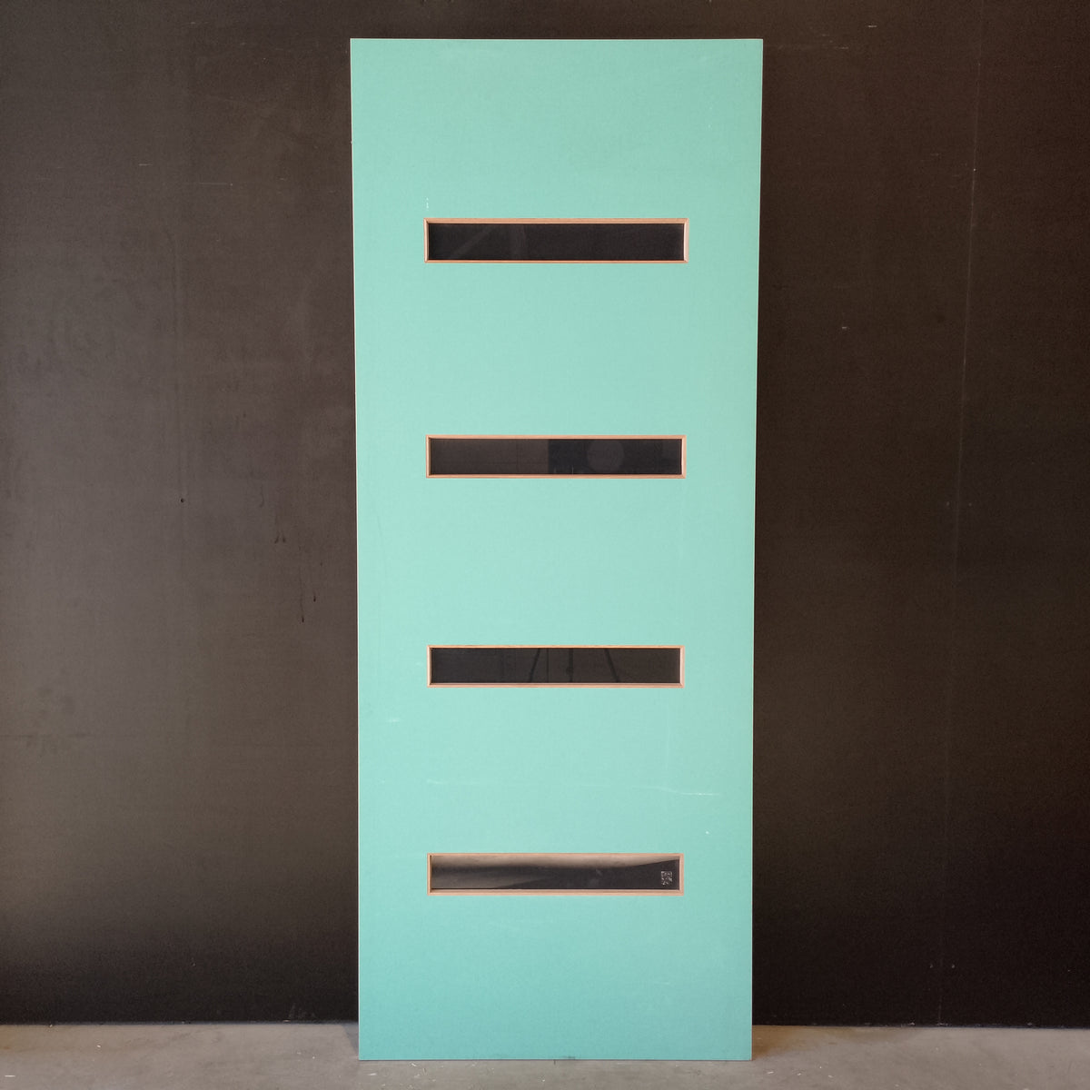 External Timber Door - 2340h x 920w Solid Core w/ 4 X Tinted Glass (PMAD104) *Factory 2nd* 30707