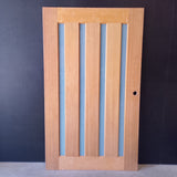 External Timber Door - 2040h x 1200w Solid Core w/ 4 X Obscure Glass (R. XS45) *Factory 2nd* 30713