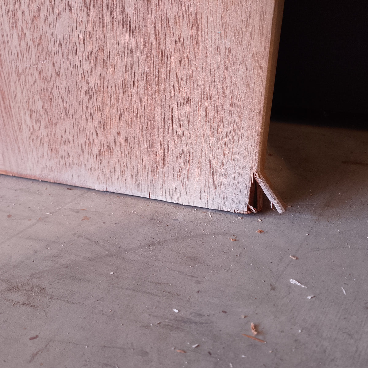 External Timber Door - 2040h x 1200w Solid Core w/ 4 X Obscure Glass (R. XS45) *Factory 2nd* 30713