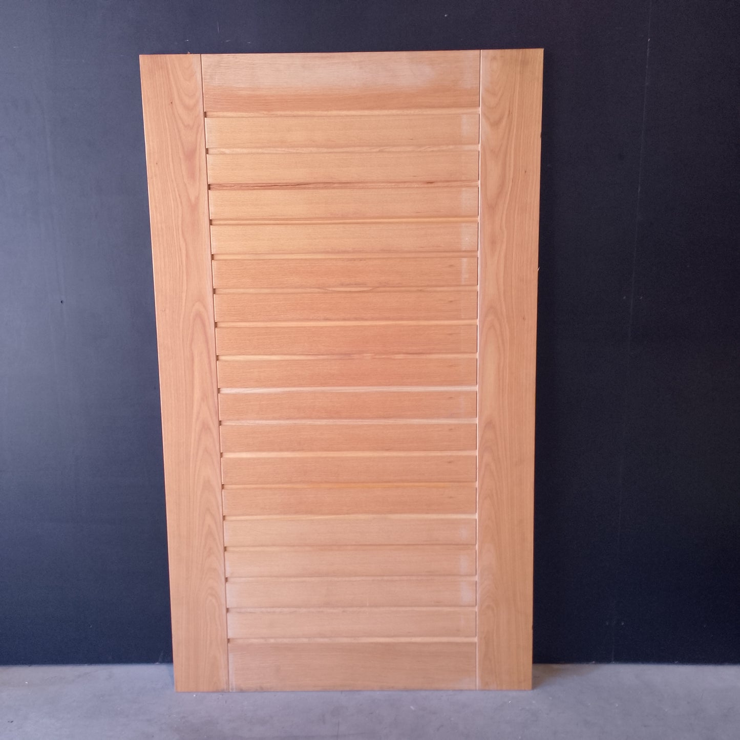 External Timber Door - 2040h x 1200w Solid Core w/ Horizontal Slats (AWOWS 19H) *Factory 2nd* 30714