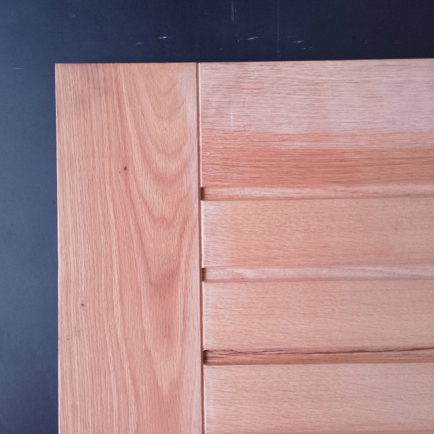 External Timber Door - 2040h x 1200w Solid Core w/ Horizontal Slats (AWOWS 19H) *Factory 2nd* 30714