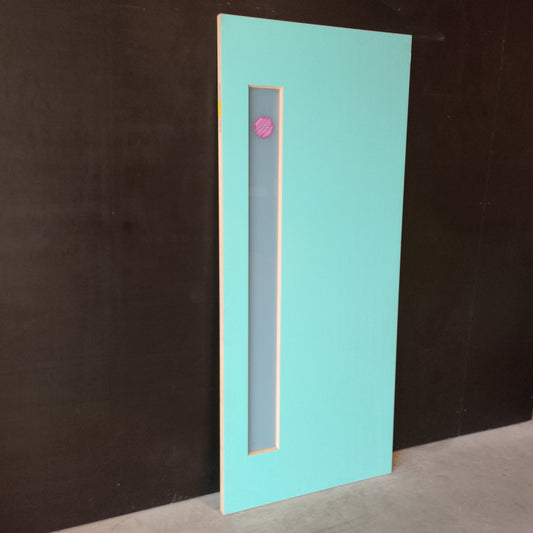 External Timber Door - 2040h x 870w Solid Core w/ 1 X Obscure Glass (PMAD101) *Factory 2nd* 30718